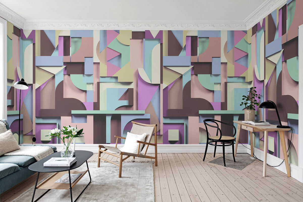 R19290 Caroline Pastel Meet a Rebel Mural by Rebel Walls