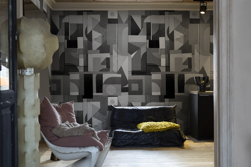 R19293 My Favorite Colors Graphite Meet a Rebel Mural by Rebel Walls