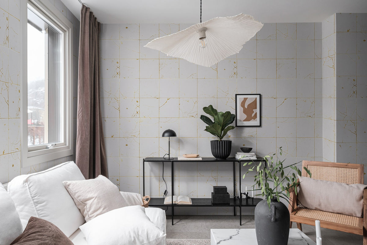 R19296 Kintsugi Pearl Imperfections Mural by Rebel Walls
