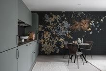 R19297 Fragile Beauty Dark Blue Imperfections Mural by Rebel Walls