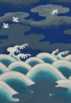 R19298 Waves Of Happiness Blue Imperfections Mural by Rebel Walls