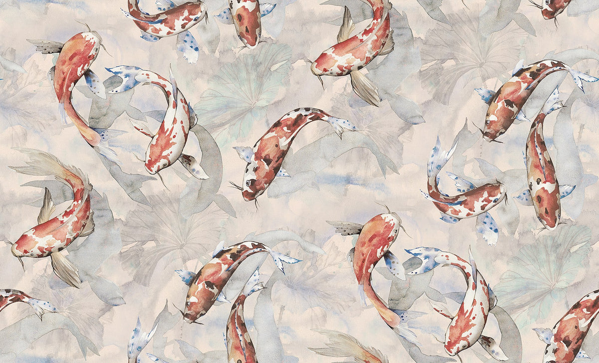 R19301 Koi Coral Imperfections Mural by Rebel Walls