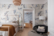 R19302 Koi Blue Imperfections Mural by Rebel Walls