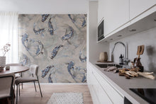 R19302 Koi Blue Imperfections Mural by Rebel Walls