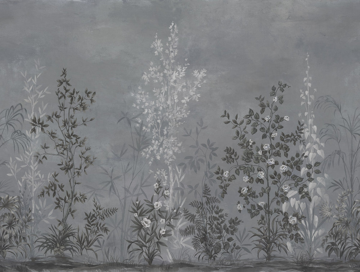 R19304 Chinoiserie Haze Blue Imperfections Mural by Rebel Walls