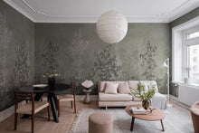 R19305 Chinoiserie Haze Green Imperfections Mural by Rebel Walls