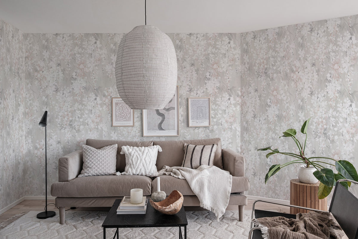 R19308 Wisteria Pearl Imperfections Mural by Rebel Walls