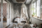R19309 Wisteria Linen Imperfections Mural by Rebel Walls