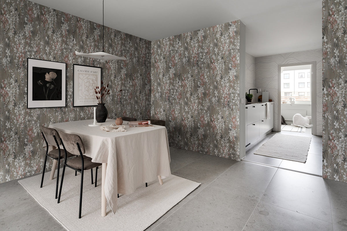 R19309 Wisteria Linen Imperfections Mural by Rebel Walls