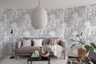 R19310 Rose Tiles Graphite Imperfections Mural by Rebel Walls
