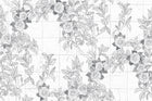 R19310 Rose Tiles Graphite Imperfections Mural by Rebel Walls