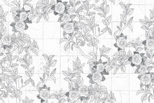 R19310 Rose Tiles Graphite Imperfections Mural by Rebel Walls