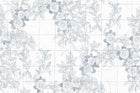 R19311 Rose Tiles Blue Imperfections Mural by Rebel Walls