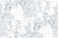 R19311 Rose Tiles Blue Imperfections Mural by Rebel Walls