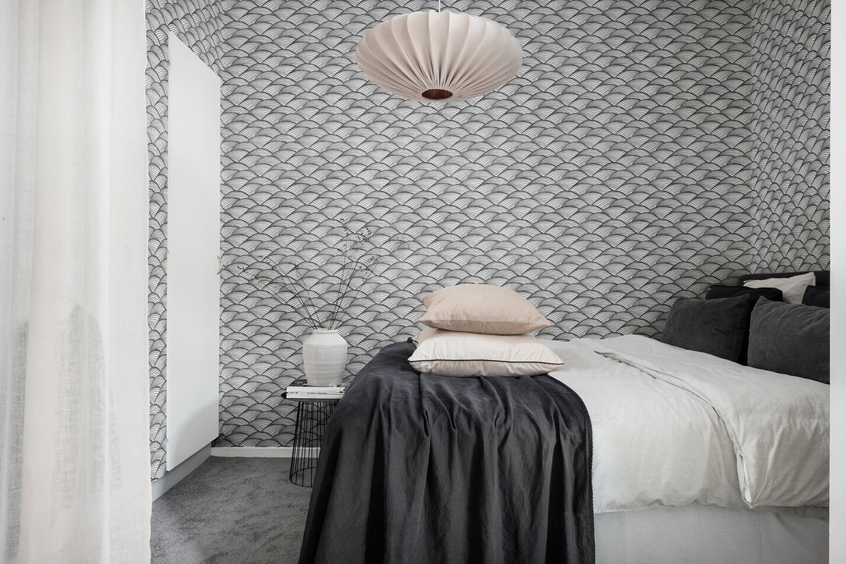 R19316 Ripple Graphite Imperfections Mural by Rebel Walls