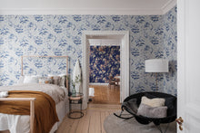 R19321 Floral Ripple Blue Imperfections Mural by Rebel Walls