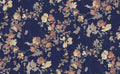 Blooming Garden Dark Blue Imperfections Mural by Rebel Walls