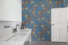 R19324 Blooming Garden Turquoise Imperfections Mural by Rebel Walls