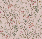 R19329 Song Tree Pink Cherry Vintage Brocade Mural by Rebel Walls