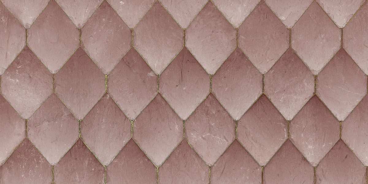 R19332 Osaka Tiles Pink Imperfections Mural by Rebel Walls