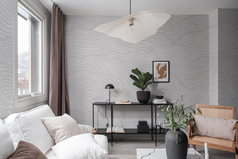 R19333 Soft Clouds Pearl Imperfections Mural by Rebel Walls