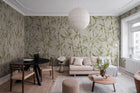 R19338 Bamboo Garden Green Imperfections Mural by Rebel Walls