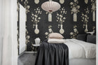 R19340 Japanese Vases Graphite Imperfections Mural by Rebel Walls