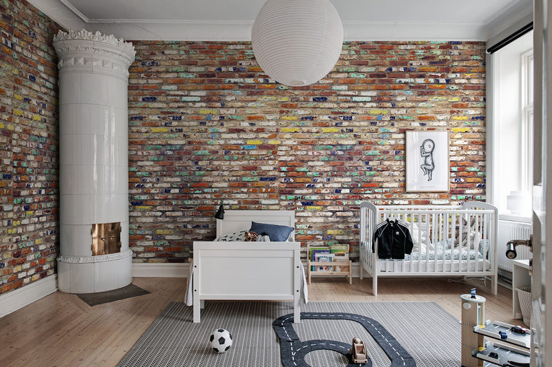 R19344 Color Tiles Pops Mural by Rebel Walls