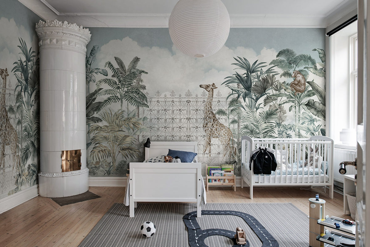 R19350 Jaipur Animals Pops Mural by Rebel Walls