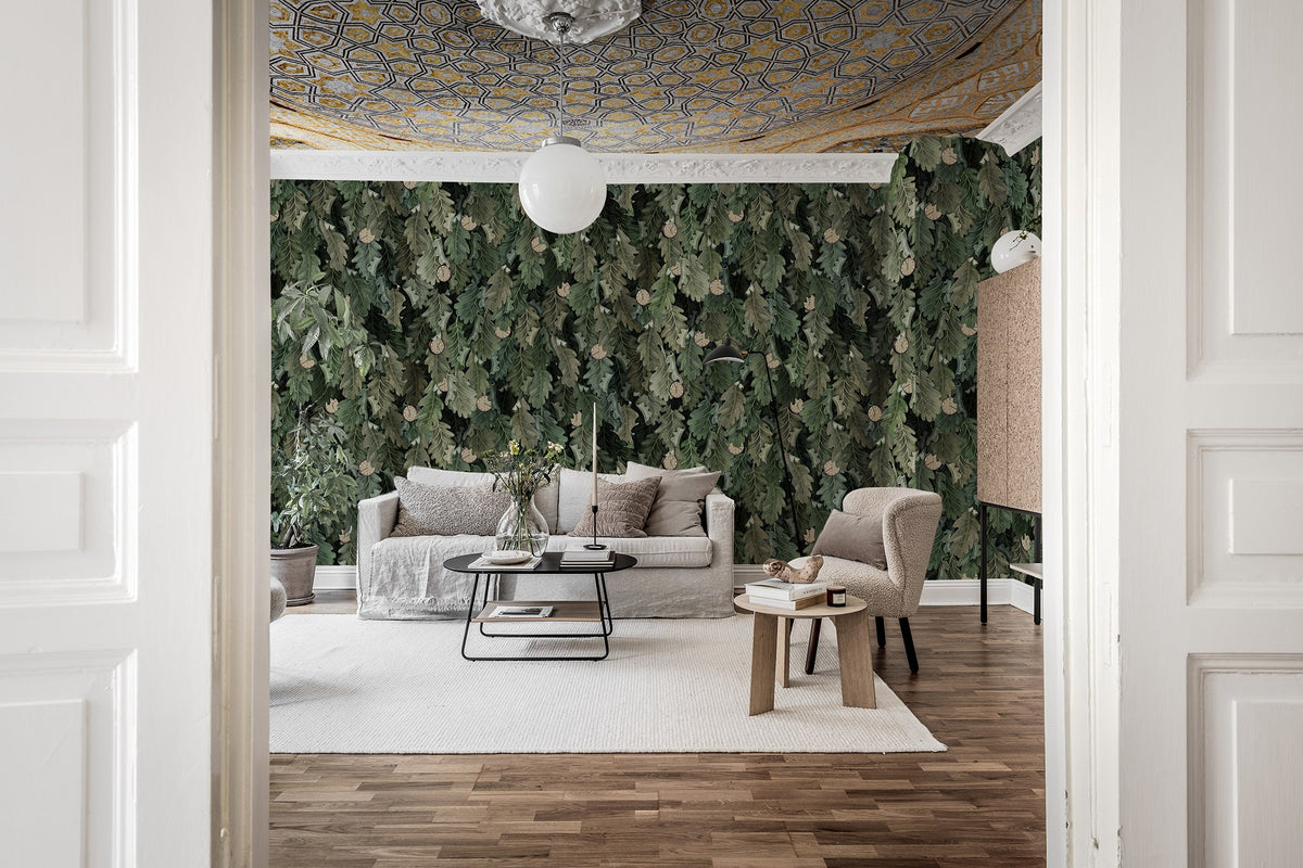 R19354 Timeless Green Pops Mural by Rebel Walls