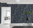 R19358 Storm Flowers Ocean Blue Meet a Rebel Mural by Rebel Walls