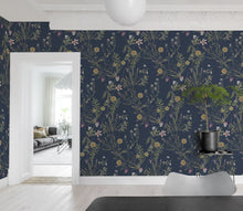R19358 Storm Flowers Ocean Blue Meet a Rebel Mural by Rebel Walls