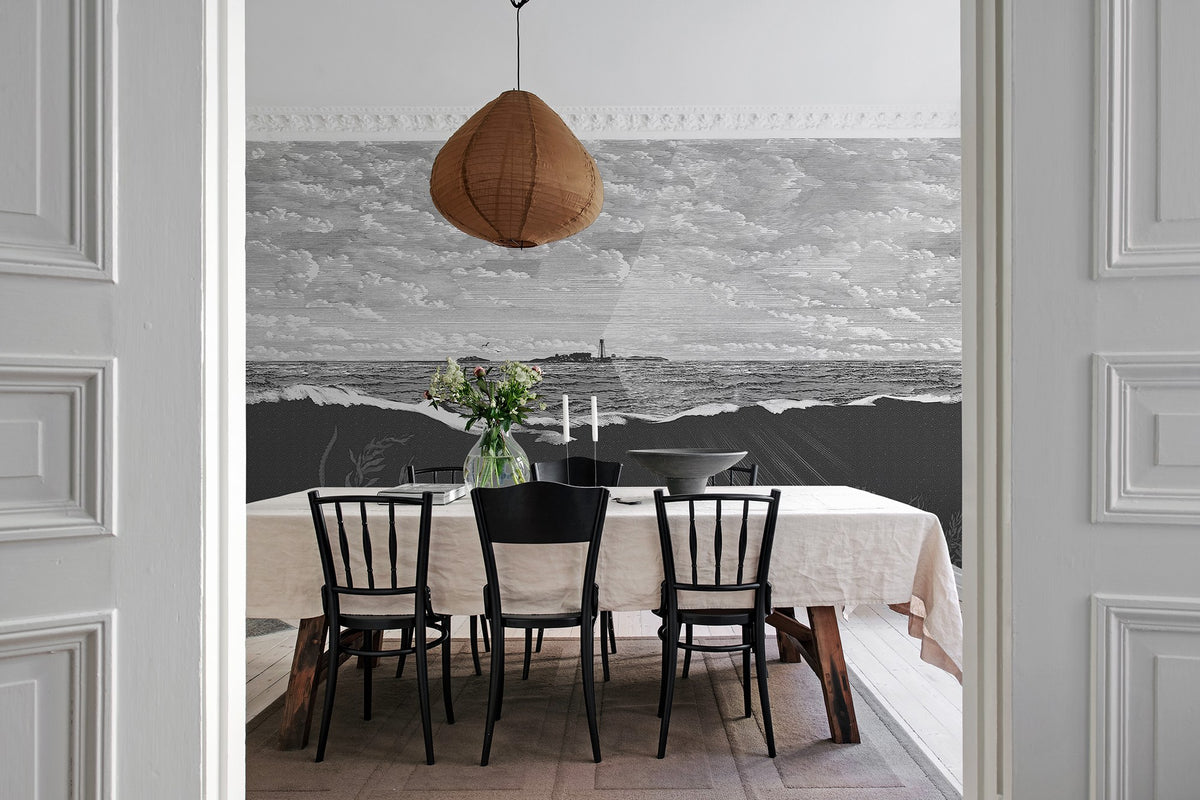 R19362 Guiding Light Graphite Meet a Rebel Mural by Rebel Walls