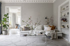 R19369 Stormy Meadow Dusty Pink Meet a Rebel Mural by Rebel Walls