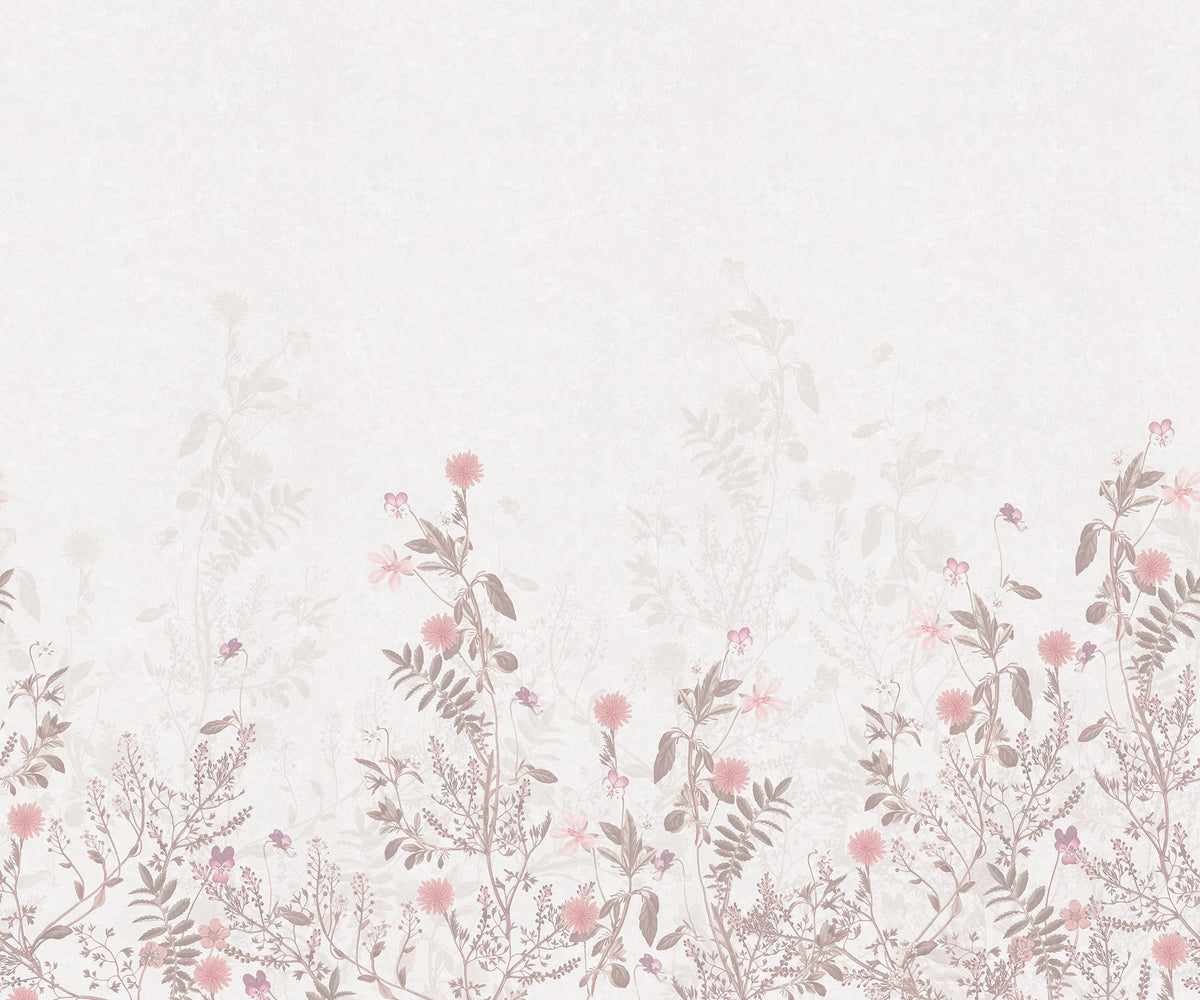 R19369 Stormy Meadow Dusty Pink Meet a Rebel Mural by Rebel Walls