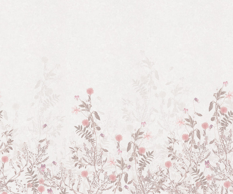 R19369 Stormy Meadow Dusty Pink Meet a Rebel Mural by Rebel Walls