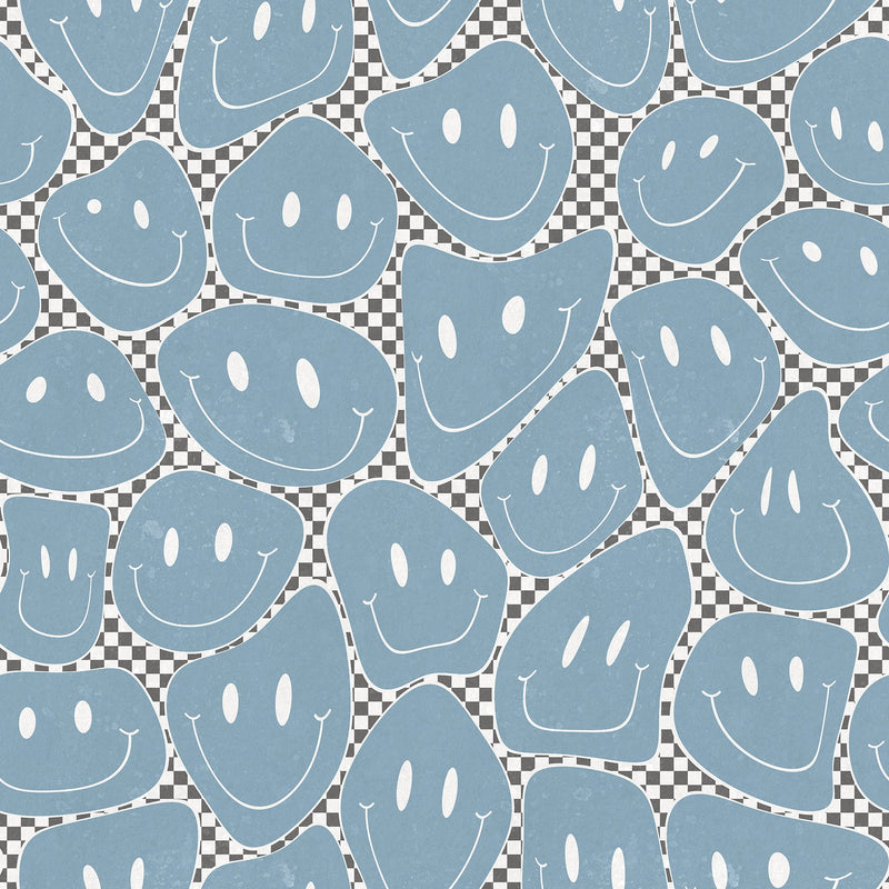 R19370 Happy Rebel Blue Chess Pops Mural by Rebel Walls