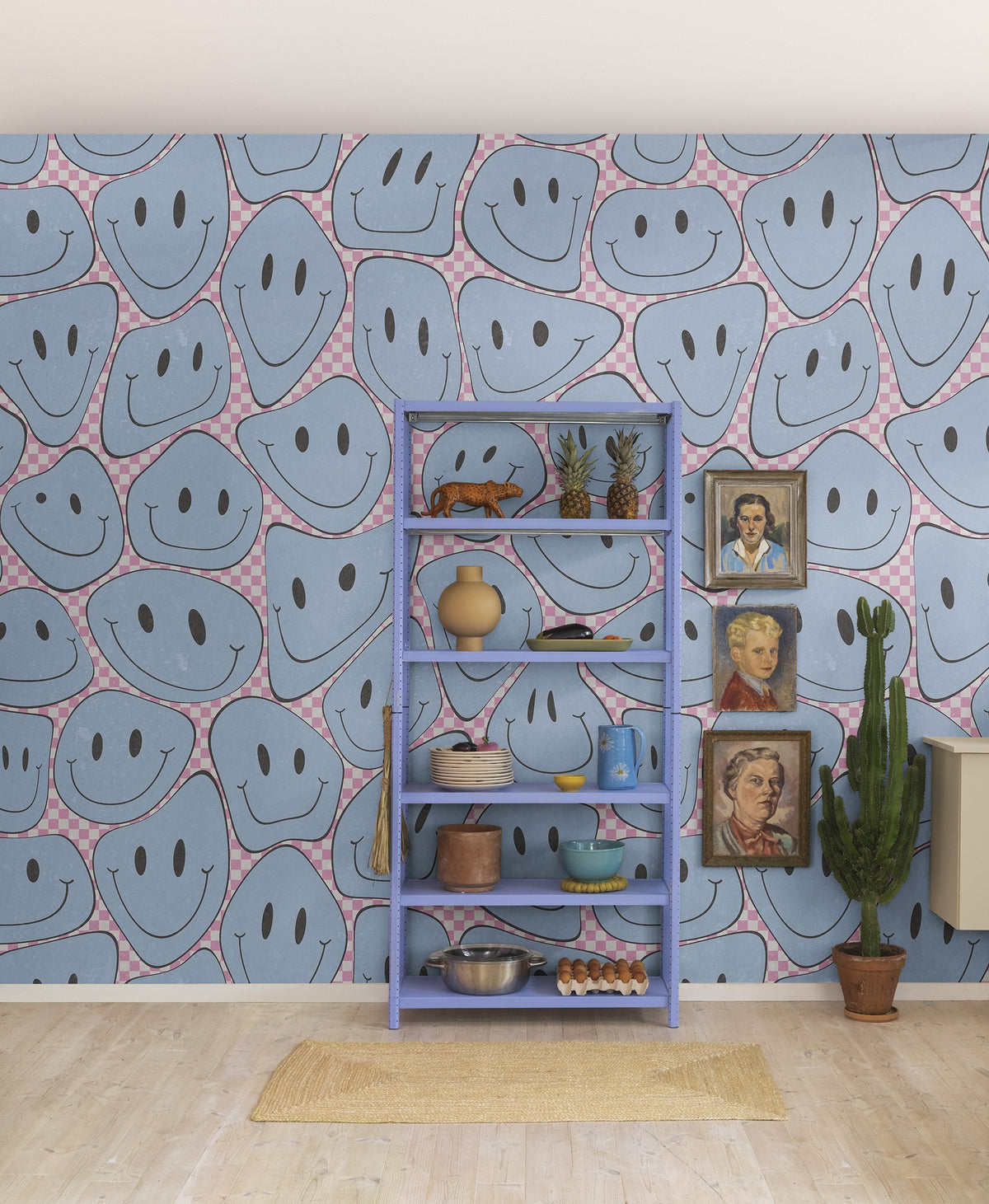 R19371 Happy Rebel Pink Chess Pops Mural by Rebel Walls