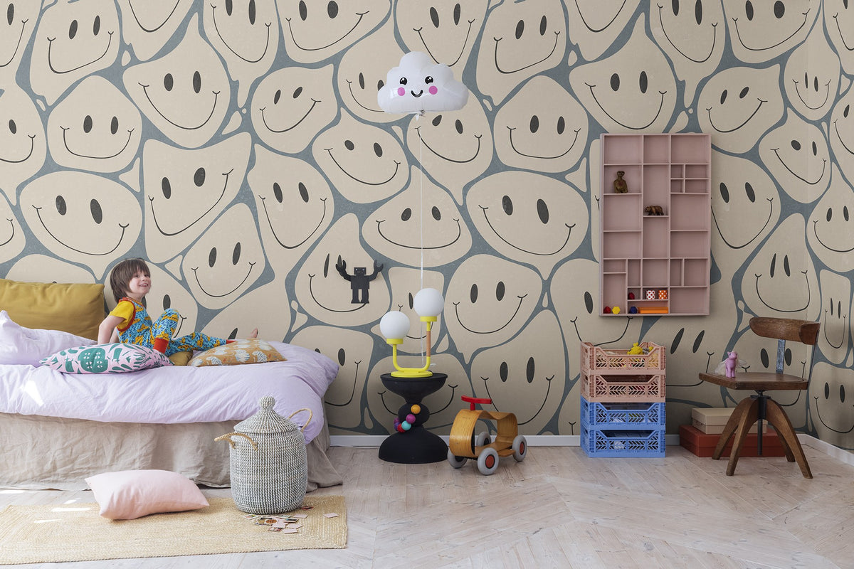 R19374 Happy Rebel Peach Pops Mural by Rebel Walls