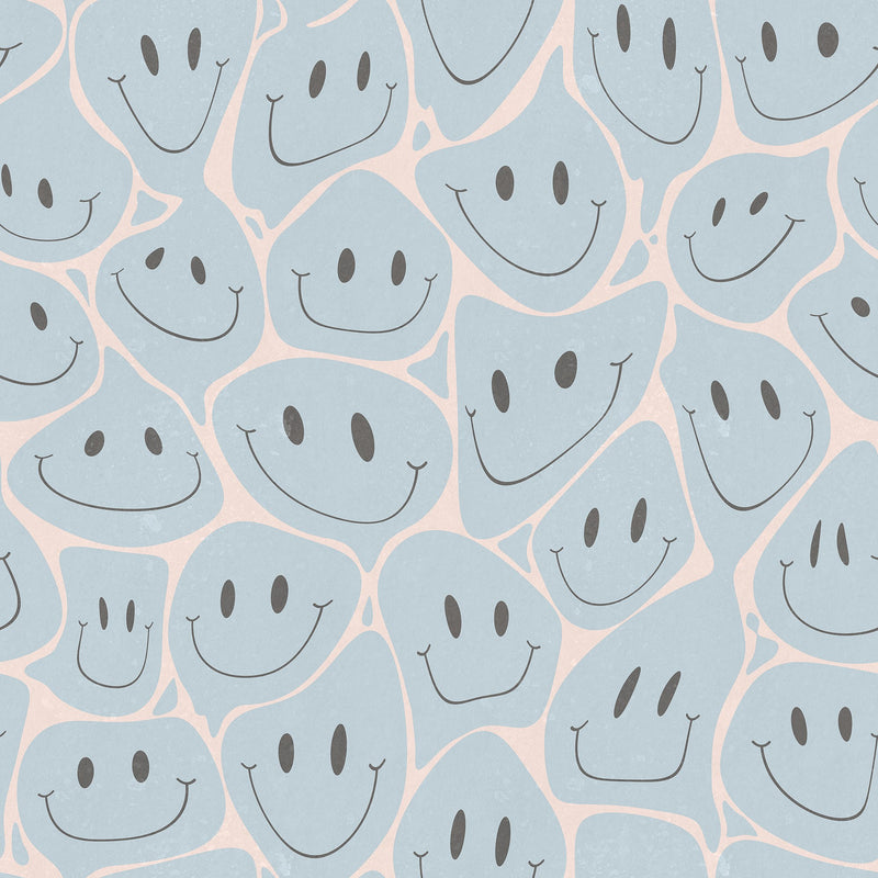 R19377 Happy Rebel Lightblue Pops Mural by Rebel Walls
