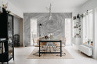 R19382 Serenity Graphite Pops Mural by Rebel Walls
