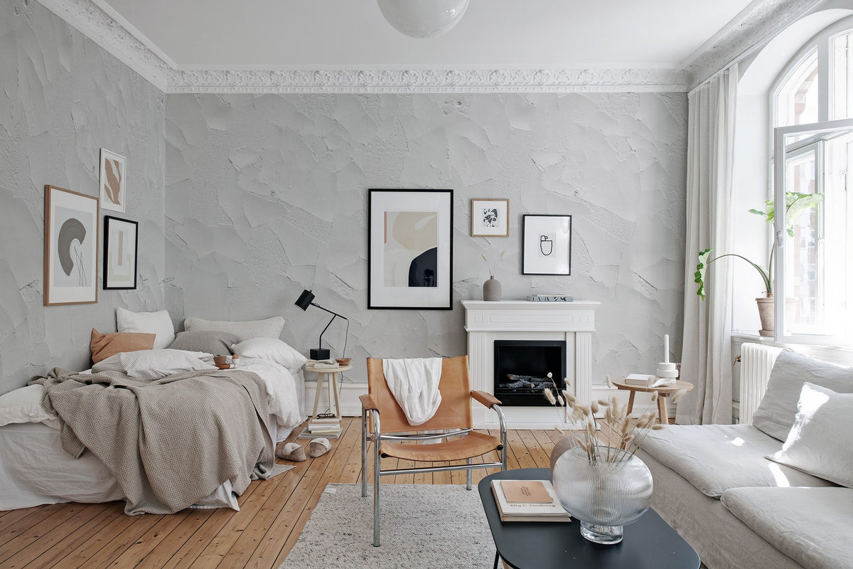 R19385 Cracked Art White Pops Mural by Rebel Walls