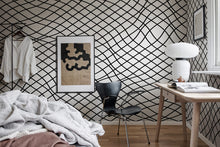R19389 Net Graphite Pops Mural by Rebel Walls