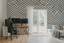 R19389 Net Graphite Pops Mural by Rebel Walls