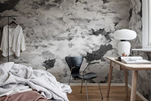 R19390 Chubby Clouds Graphite Pops Mural by Rebel Walls