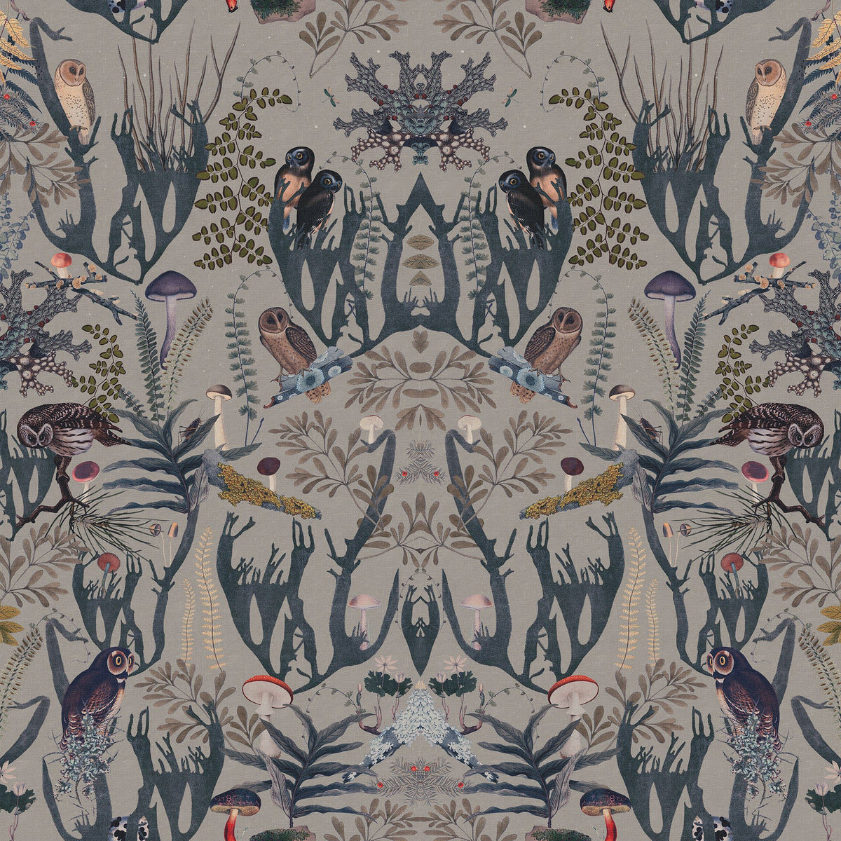 R19394 The Swedish Forest Mini Blue Pops Mural by Rebel Walls