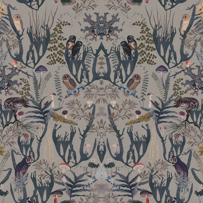 R19394 The Swedish Forest Mini Blue Pops Mural by Rebel Walls