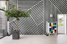 R19408 Different Directions Black & White Maximalism Mural by Rebel Walls