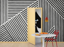 R19408 Different Directions Black & White Maximalism Mural by Rebel Walls