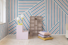 R19409 Different Directions Pink & Blue Maximalism Mural by Rebel Walls